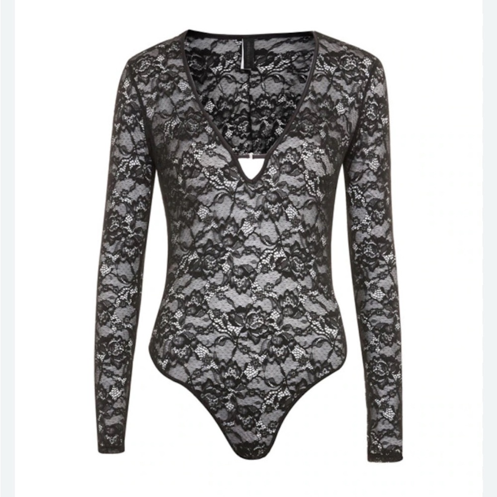 Kendall & Kylie Black Lace Bodysuit